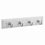ASSA ABLOY AMERICAS RESIDENTIALI NC Key Hook Rail, Satin Nickel Hooks on White Rail, 8-3/4 x 4 x 7 In. HARDWARE & FARM SUPPLIES ASSA ABLOY AMERICAS RESIDENTIALI NC
