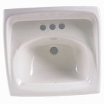 AMERICAN STANDARD American Standard Lucerne 0355.012.020 Bathroom Sink, Rectangular Basin, 3-Deck Hole, 18-1/4 in OAW, 12-1/8 in OAH PLUMBING, HEATING & VENTILATION AMERICAN STANDARD