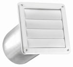 LAMBRO Lambro 361WTP Wall Cap Louvered Vent, 6 in Dia, Plastic, White PLUMBING, HEATING & VENTILATION LAMBRO