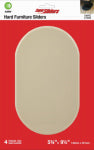 SHEPHERD HDWE. PROD., LLC. Super Sliders 5-3/4" x 9-1/2" Hard Oval Beige 4 Pack