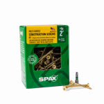 SPAX #8 x 2" Interior Flat Head Wood Screws Construction Torx T-Star Plus (161 EA) 1 LB