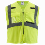 MILWAUKEE ELECTRIC TOOL CORP 2X/3X Class II YEL Vest CLOTHING, FOOTWEAR & SAFETY GEAR MILWAUKEE ELECTRIC TOOL CORP