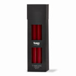 TAG - OLLY OLLY GROUP LLC Straight Candle, Cotton Wick, No Drip, Red, 12 In. HOUSEWARES TAG - OLLY OLLY GROUP LLC