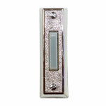 GLOBE ELECTRIC Wired Doorbell Push Button, LED Light, Silver