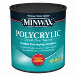 MINWAX Minwax Polycrylic 611114444 Waterbased Polyurethane, Ultra Flat, Liquid, 1 qt PAINT MINWAX   