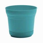 BLOEM Bloem SP1027 Planter, 8-1/2 in H, 10 in W, Bell, Plastic, Teal, Matte LAWN & GARDEN BLOEM