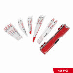 MILWAUKEE Milwaukee 49-22-1129 Reciprocating Saw Blade Set, 12-Piece, Bi-Metal, White, Bright TOOLS MILWAUKEE
