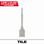 MILWAUKEE Milwaukee SDS-PLUS SLEDGE 48-62-6030 Tile Chisel, 1-7/8 in W Tip, 3/8 in Dia Shank, SDS Plus Shank, Steel TOOLS MILWAUKEE