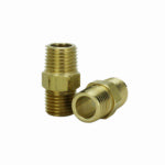 MILTON INDUSTRIES Hex Compressor Nipple, Brass, 1/4 In. MNPT, 2-Pk. TOOLS MILTON INDUSTRIES