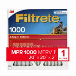 FILTRETE Filtrete Allergen Defense NADP02-2IN-4 Air Filter, 20 in L, 20 in W, 11 MERV, 1000 MPR, Polypropylene Frame PLUMBING, HEATING & VENTILATION FILTRETE   