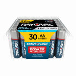 ENERGIZER BATTERY Rayovac 815-30PPTK Battery, 1.5 V Battery, 750 mAh, AA Battery, Alkaline, Rechargeable: No, 30/PK ELECTRICAL ENERGIZER BATTERY