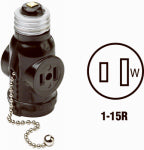 LEVITON MFG CO BLK SOCKET ADAPTER