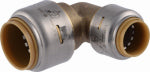 SHARKBITE/CASH ACME Push-Fit Pipe Elbow, Lead Free, 3/4 x 1/2 In.
