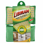 THE LIBMAN COMPANY Libman 336 Kitchen and Bath Sponge, 5 in L, 5 in W, 1 in Thick, Microfiber, Green/Yellow CLEANING & JANITORIAL SUPPLIES THE LIBMAN COMPANY