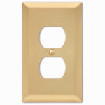 AMERELLE Amerelle 163DSB Receptacle Wallplate, 5 in L, 2-7/8 in W, 1 -Gang, Steel, Satin Brass, Screw Mounting ELECTRICAL AMERELLE   