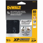 DEWALT DEWALT DWAM4321 Sandpaper, 5-1/2 in L, 4-1/2 in W, Medium, 80 Grit, Silicon Carbide Abrasive TOOLS DEWALT   