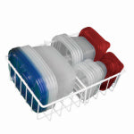 PANACEA PRODUCTS CORP Food Storage Container Organizer, White Steel, 4 x 12 x 10 In. HOUSEWARES PANACEA PRODUCTS CORP