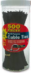 GB Gardner Bender 71111 Cable Tie, Nylon, Black, 8 in L, 500/PK ELECTRICAL GB