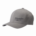 MILWAUKEE ELECTRIC TOOL CORP Flexfit Fitted Hat, Gray, L/ XL