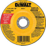 DEWALT DEWALT DW4514 Grinding Wheel, Applicable Materials: Ferrous Metal, Stainless Steel, 4-1/2 in Dia, 1/4 in Thick, 24 Grit TOOLS DEWALT