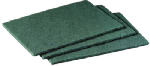 3M COMPANY Scouring Pad, Green, General Purpose, Commercial, 6 x 9 In.
