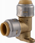 SHARKBITE SharkBite Max Series UR249A Drop Ear Elbow, 1/2 in, 90 deg Angle, Brass, 250 psi Pressure PLUMBING, HEATING & VENTILATION SHARKBITE