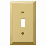 AMERELLE Amerelle 163TBR Wallplate, 4-15/16 in L, 2-7/8 in W, 1 -Gang, Steel, Polished Brass ELECTRICAL AMERELLE   