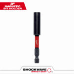 MILWAUKEE Milwaukee SHOCKWAVE 48-32-4503 Bit Holder with C-Ring, 1/4 in Drive, Hex Drive, 1/4 in Shank, Hex Shank, Steel, 1/PK TOOLS MILWAUKEE