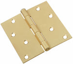ASSA ABLOY AMERICAS RESIDENTIALI NC Door Hinge, Interior, Square-Edge, Satin Brass, 4 In. HARDWARE & FARM SUPPLIES ASSA ABLOY AMERICAS RESIDENTIALI NC