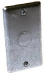 RACO Raco 861 Box Cover, 0.49 in L, 2.31 in W, 1-Gang, Steel, Gray ELECTRICAL RACO