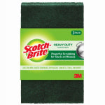 3M COMPANY Heavy Duty Scour Pad, 6 x 3.8 In., 3-Pk.