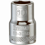 DEWALT DEWALT DWMT86305OSP Drive Hand Socket, 10 mm Socket, 3/8 in Drive, 6-Point, Steel, Polished Chrome Vanadium TOOLS DEWALT