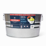 BEHRENS INC Wash Tub, Galvanized Sheet Steel, Round, 10-1/2 Gallons