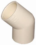 NIBCO NIBCO T00080D Pipe Elbow, 1/2 in, 45 deg Angle, CPVC, 40 Schedule PLUMBING, HEATING & VENTILATION NIBCO   