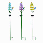 FUSION PRODUCTS LTD. Solar LED Delphinium Stick Light, Assorted Colors, 28 In. High ELECTRICAL FUSION PRODUCTS LTD.