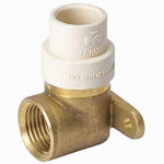 B & K INDUSTRIES B & K 440-030NL Drop Ear Pipe Elbow, 1/2 in, FIP x Solvent, 90 deg Angle, Brass/CPVC PLUMBING, HEATING & VENTILATION B & K INDUSTRIES