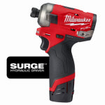 MILWAUKEE ELECTRIC TOOL CORP M12 Surge 12-Volt Hydraulic Cordless Impact Driver Kit, Brushless Motor, 1/4 In., (2) Batteries & Charger TOOLS MILWAUKEE ELECTRIC TOOL CORP