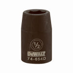 DEWALT DEWALT DWMT74654OSP Impact Socket, 1/2 in Socket, 7/16 in D Socket, 1/2 in Drive, 6-Point, CR-440 Steel, Black Oxide TOOLS DEWALT
