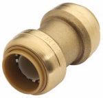 SHARKBITE SharkBite U006LFA Tube Coupling, 3/8 in, Brass, 200 psi Pressure PLUMBING, HEATING & VENTILATION SHARKBITE
