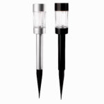 FUSION PRODUCTS LTD. Solar Pathway Light, Ribbed Glass Lens, Plastic Gray or Black Finish