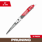 MILWAUKEE ELECTRIC TOOL CORP Sawzall The Ax Reciprocating Saw Blades, Pruning & Clean Wood Cut, 3 TPI, 9 In., 3-Pk.