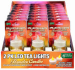 SHAWSHANK LEDZ LED Tea Light Candles, Flickering Flame, 2-Pk.