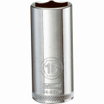 DEWALT DEWALT DWMT94955OSP Drive Hand Socket, 18 mm Socket, 3/8 in Drive, 6-Point, Steel, Polished Chrome Vanadium TOOLS DEWALT