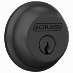SCHLAGE LOCK CO Single-Cylinder Deadbolt Lock, Matte Black HARDWARE & FARM SUPPLIES SCHLAGE LOCK CO