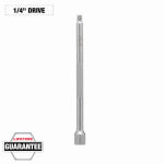 MILWAUKEE Milwaukee 43-24-9112 Extension Drive, 1/4 in Drive, 6 in L, Chrome-Plated TOOLS MILWAUKEE