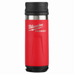 MILWAUKEE ELECTRIC TOOL CORP Packout Insulated Beverage Bottle, Sip Lid, Stainless Steel, Red, 18 oz.