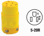LEVITON MFG CO YLW 20A125V CONNECTOR ELECTRICAL LEVITON MFG CO