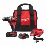 MILWAUKEE ELECTRIC TOOL CORP 18-Volt Compact Driver/Drill Kit, 1/2 In., (2) Batteries & Charger