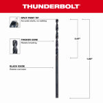MILWAUKEE ELECTRIC TOOL CORP Thunderbolt Black Oxide Drill Bit, 1/16 In., 2-Pk. TOOLS MILWAUKEE ELECTRIC TOOL CORP