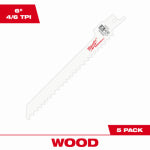 MILWAUKEE ELECTRIC TOOL CORP Sawzall Reciprocating Saw Blades, 4/6 TPI, 6 In., 5-Pk. TOOLS MILWAUKEE ELECTRIC TOOL CORP